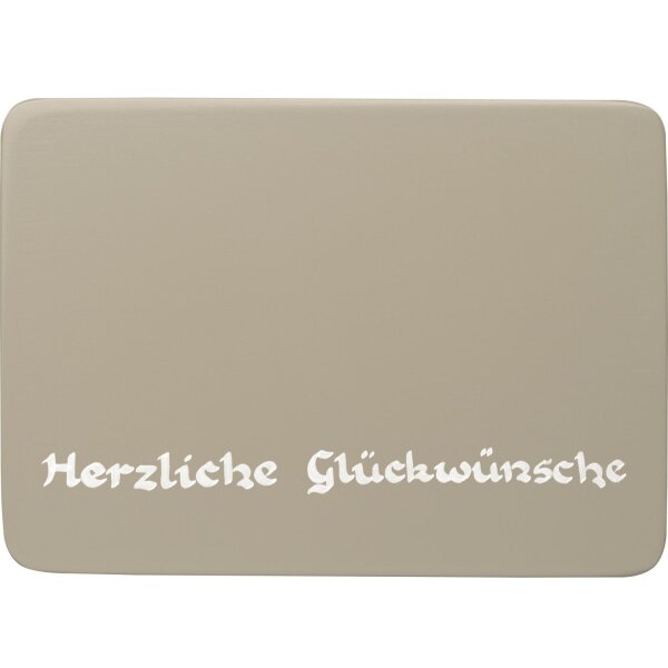 Wendt & Kühn Beschriftete Sockelplatte Herzliche Glückwünsche Sockel1/HG/sg